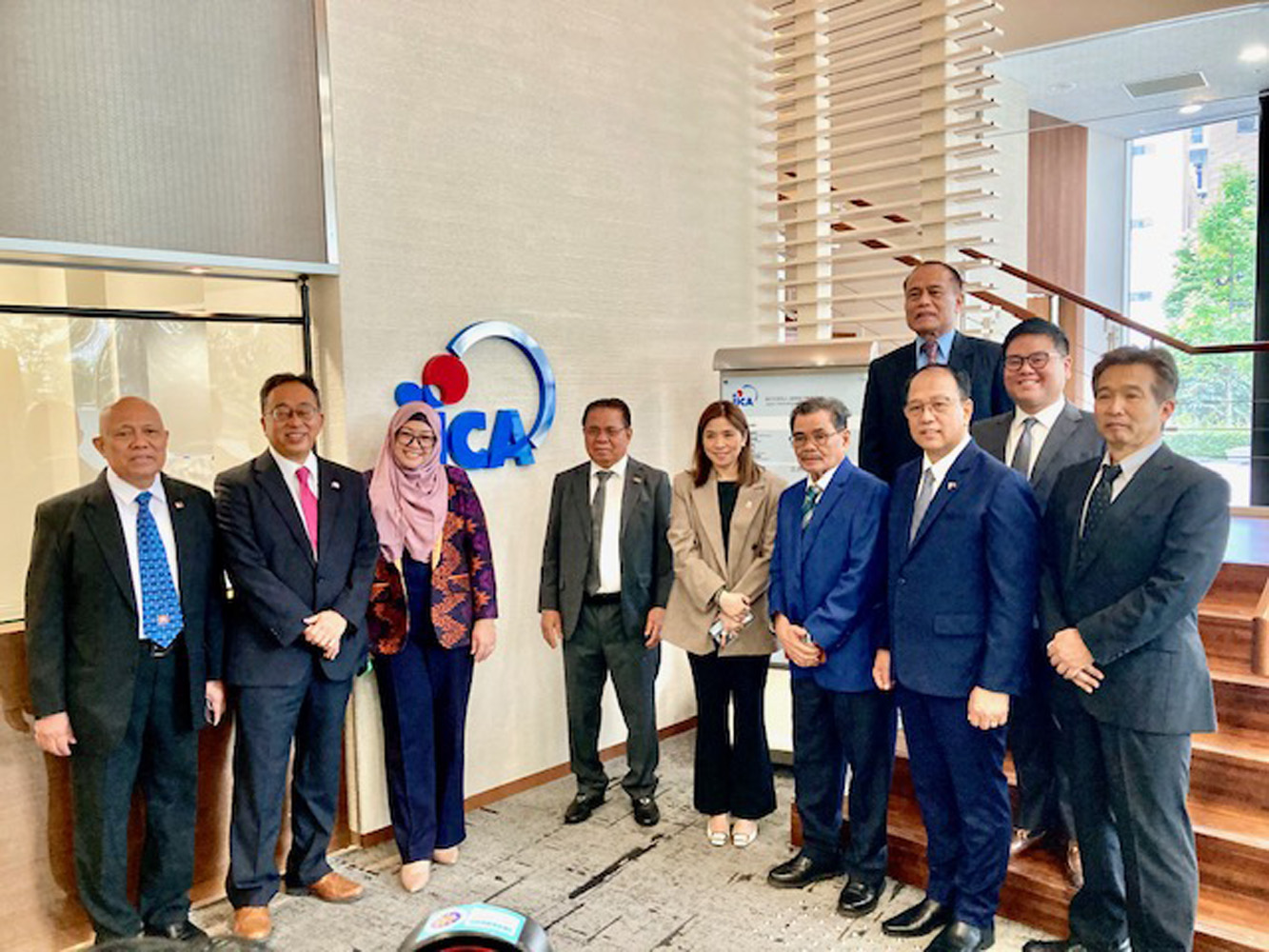 CAB10周年シンポジウムの事前打ち合わせ=24年8月、東京JICA本部(坂本前所長提供)